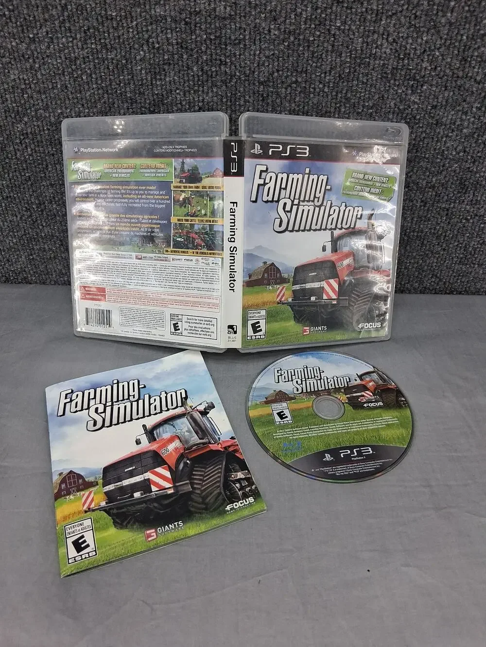 Farming Simulator Sony Playstation 3 PS3 Complete Case Instructions